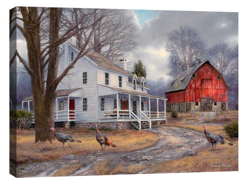 Cortesi Home 'The Way It Used To Be' by Chuck Pinson, Canvas Wall Art, 26" x 34",Grey - Image 1